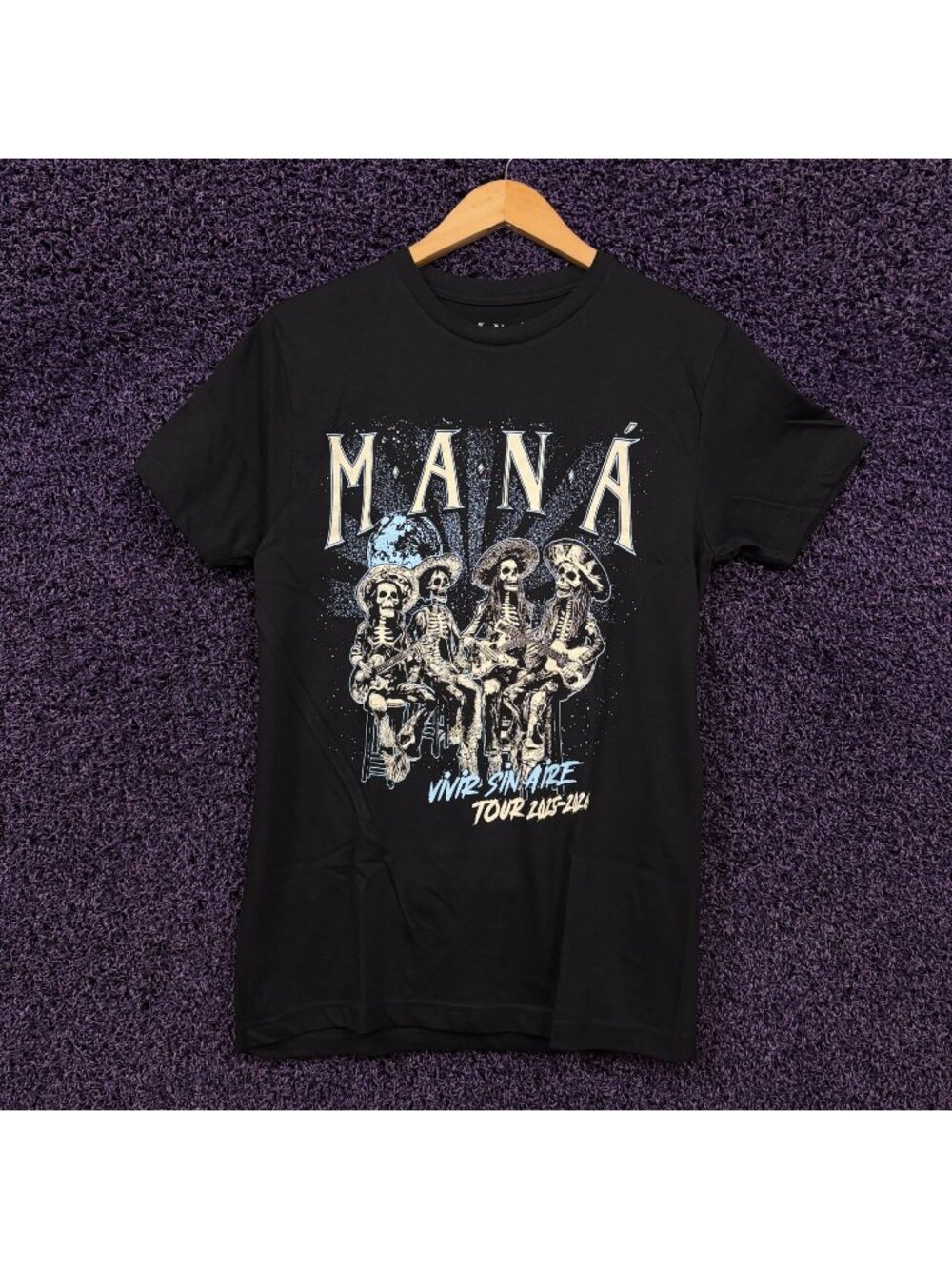 Vivir Sin Aire 2025 Tour Dates Skeleton Mariachi T-Shirt S